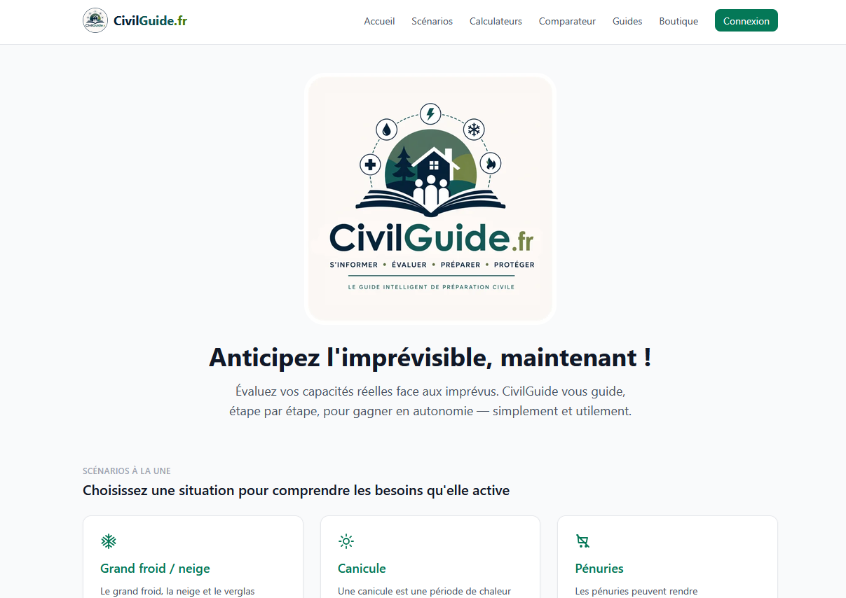 Capture du site CivilGuide (civilguide.fr)