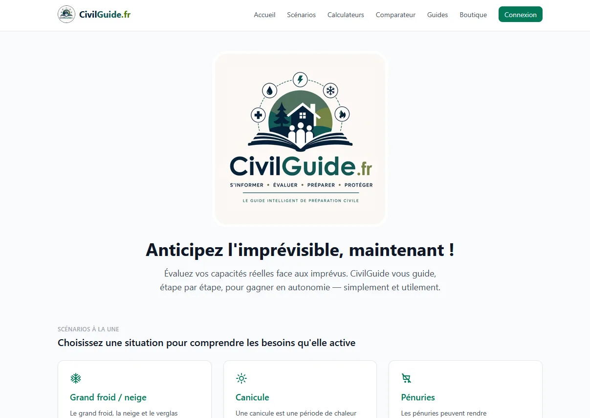 Capture du site CivilGuide (civilguide.fr)