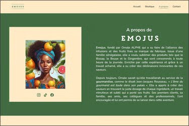 Capture de la boutique en ligne EMOJUS (emojus.fr)